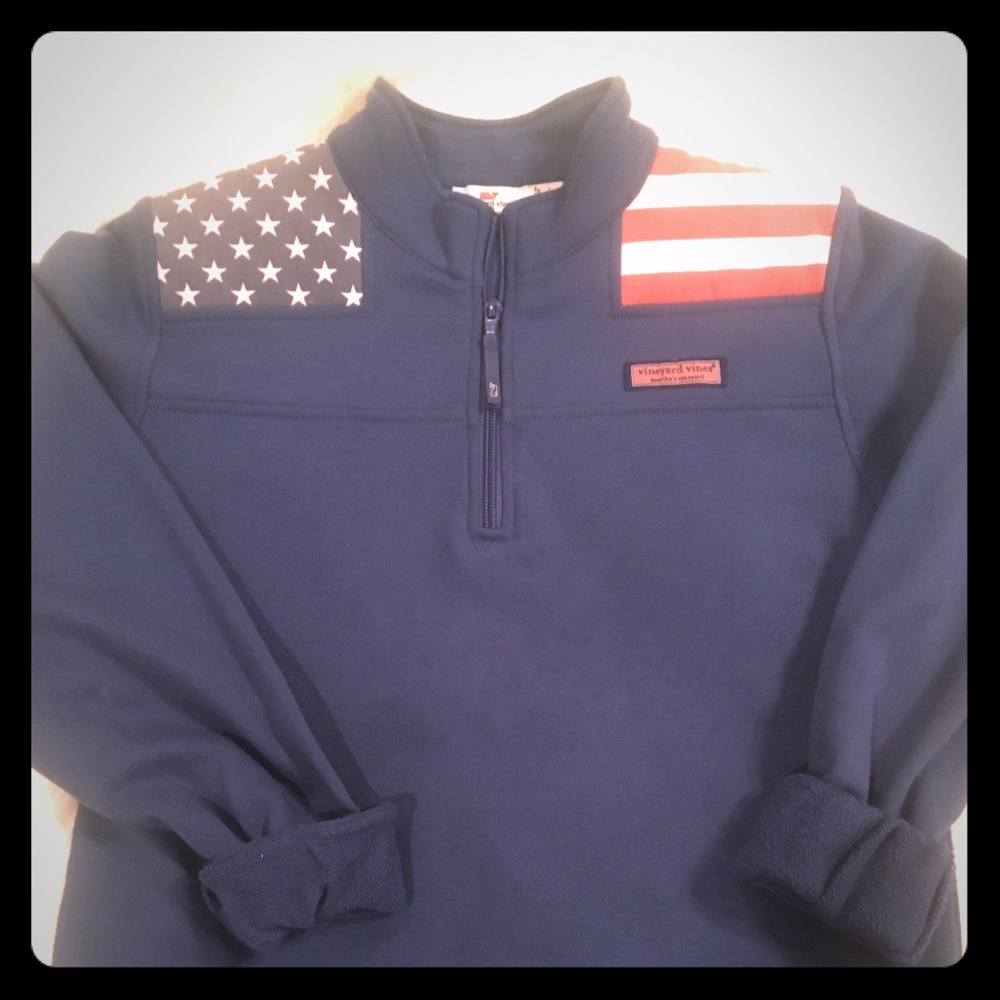 Kids Vineyard Vines American Flag Shep Shirt